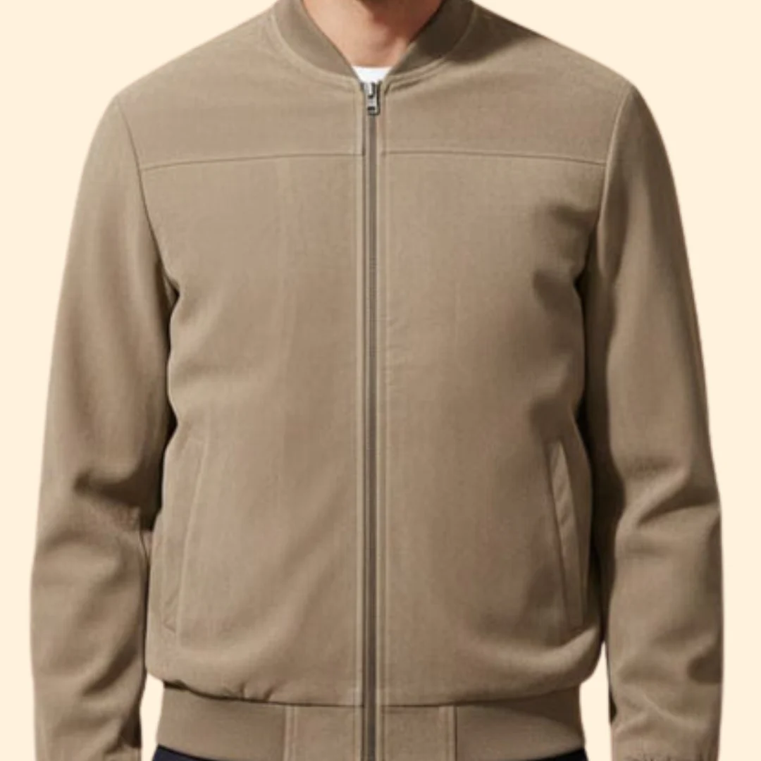 Men’s Bomber Jacket with Zip Front Closure - Image 4