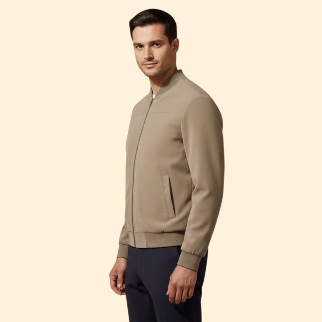Men’s Bomber Jacket with Zip Front Closure - Image 5