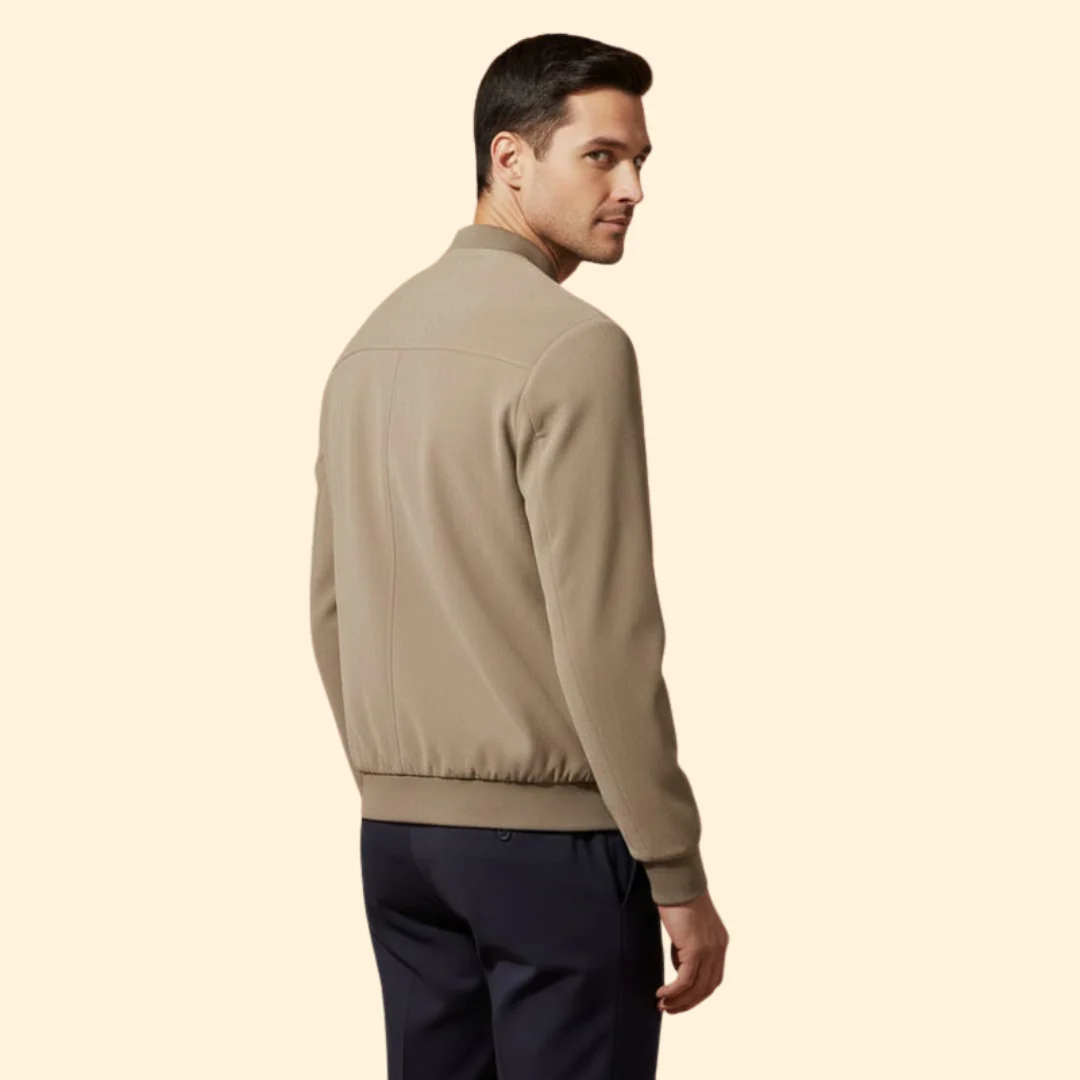 Men’s Bomber Jacket with Zip Front Closure - Image 6