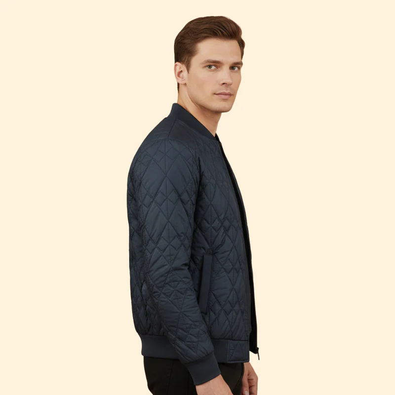 Men’s Bomber Jacket with Zipper Closure - Image 3