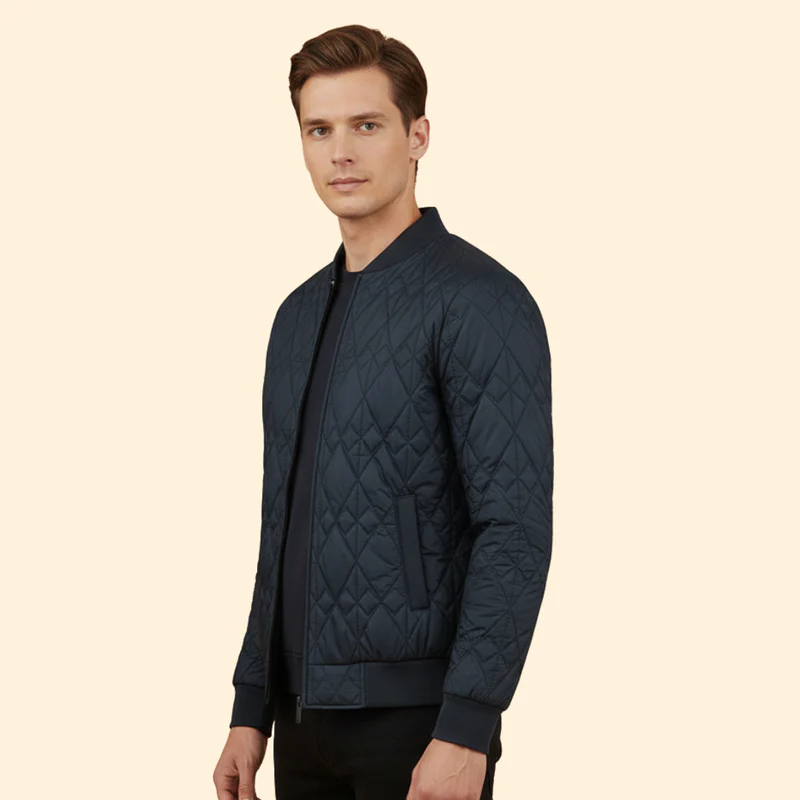 Men’s Bomber Jacket with Zipper Closure - Image 4