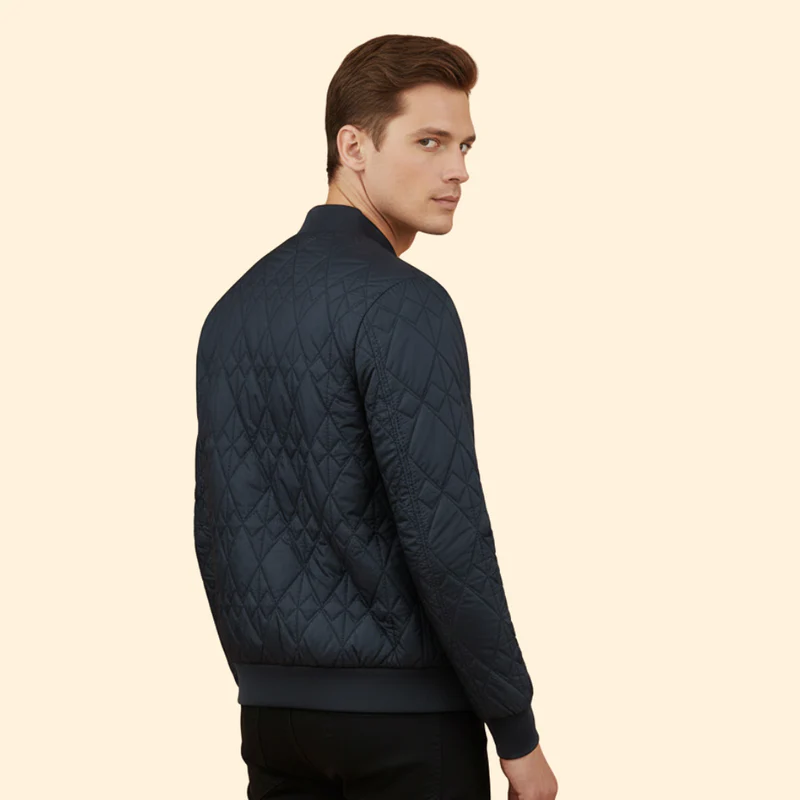 Men’s Bomber Jacket with Zipper Closure - Image 5