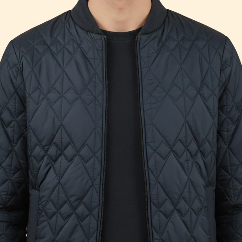 Men’s Bomber Jacket with Zipper Closure - Image 6