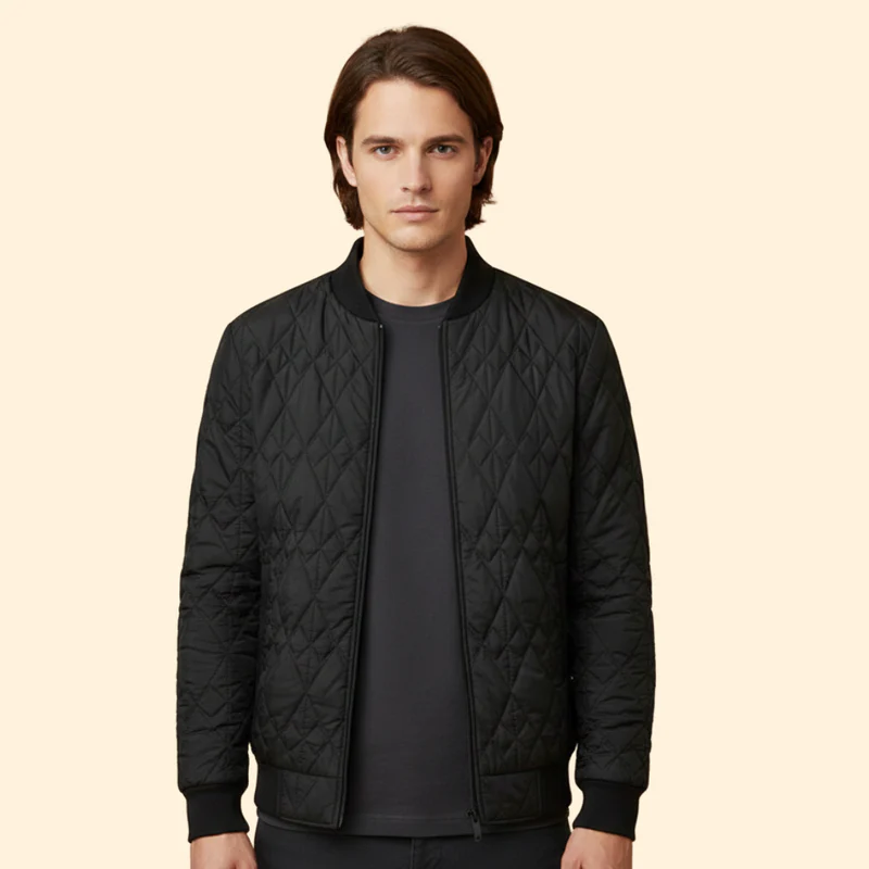 Men’s Bomber Jacket with Zipper Closure - Image 8
