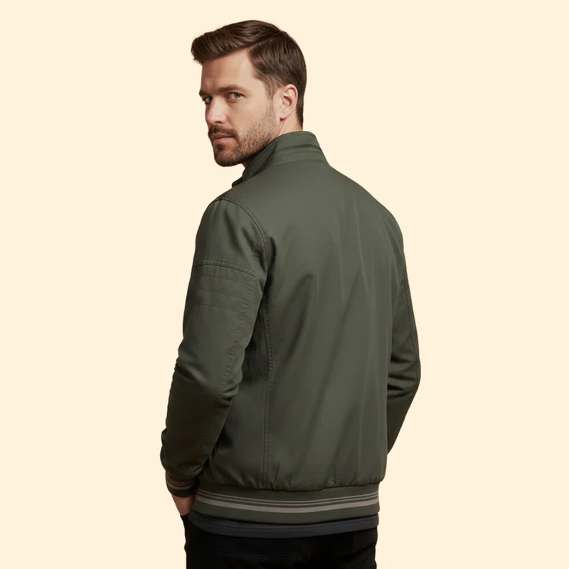 Men’s Bomber Jacket with Zipper Pockets - Image 5