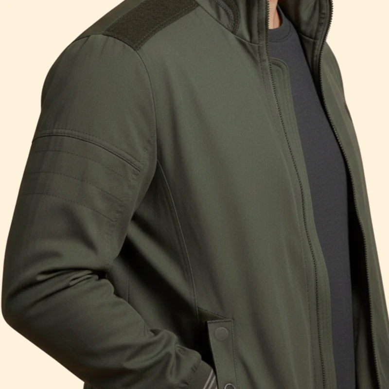 Men’s Bomber Jacket with Zipper Pockets - Image 7