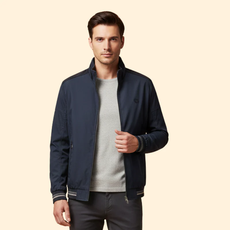 Men’s Bomber Jacket with Zipper Pockets - Image 8
