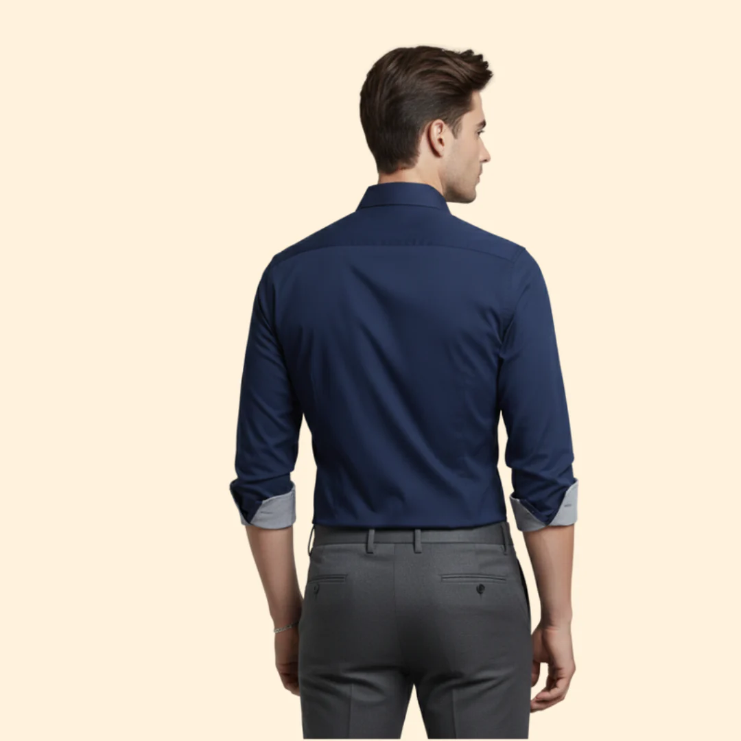Men’s Button Down Shirt with Contrast Collar - Image 4