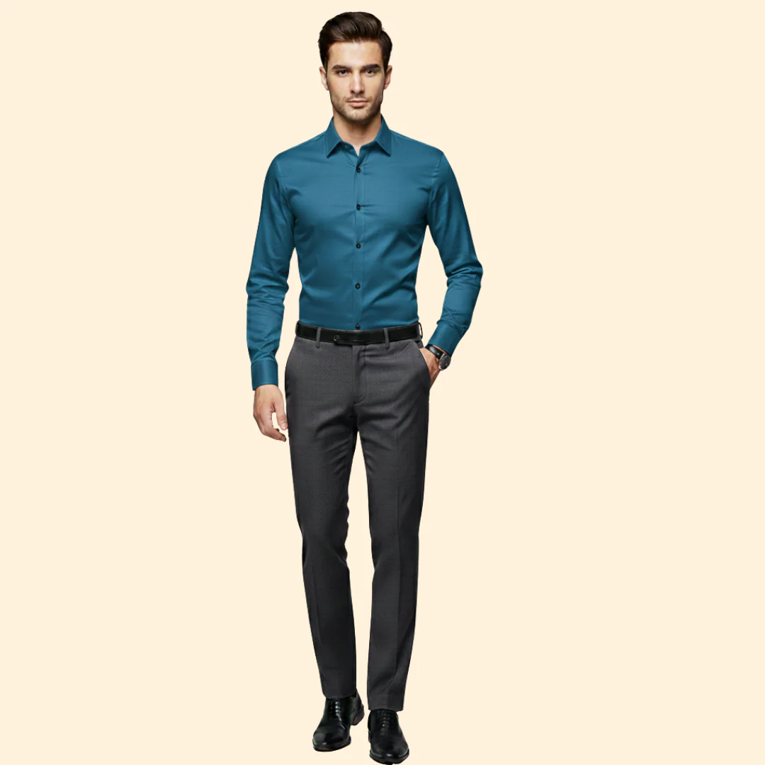 Tommy Men’s Button-Up Shirt with Spread Collar - Image 11