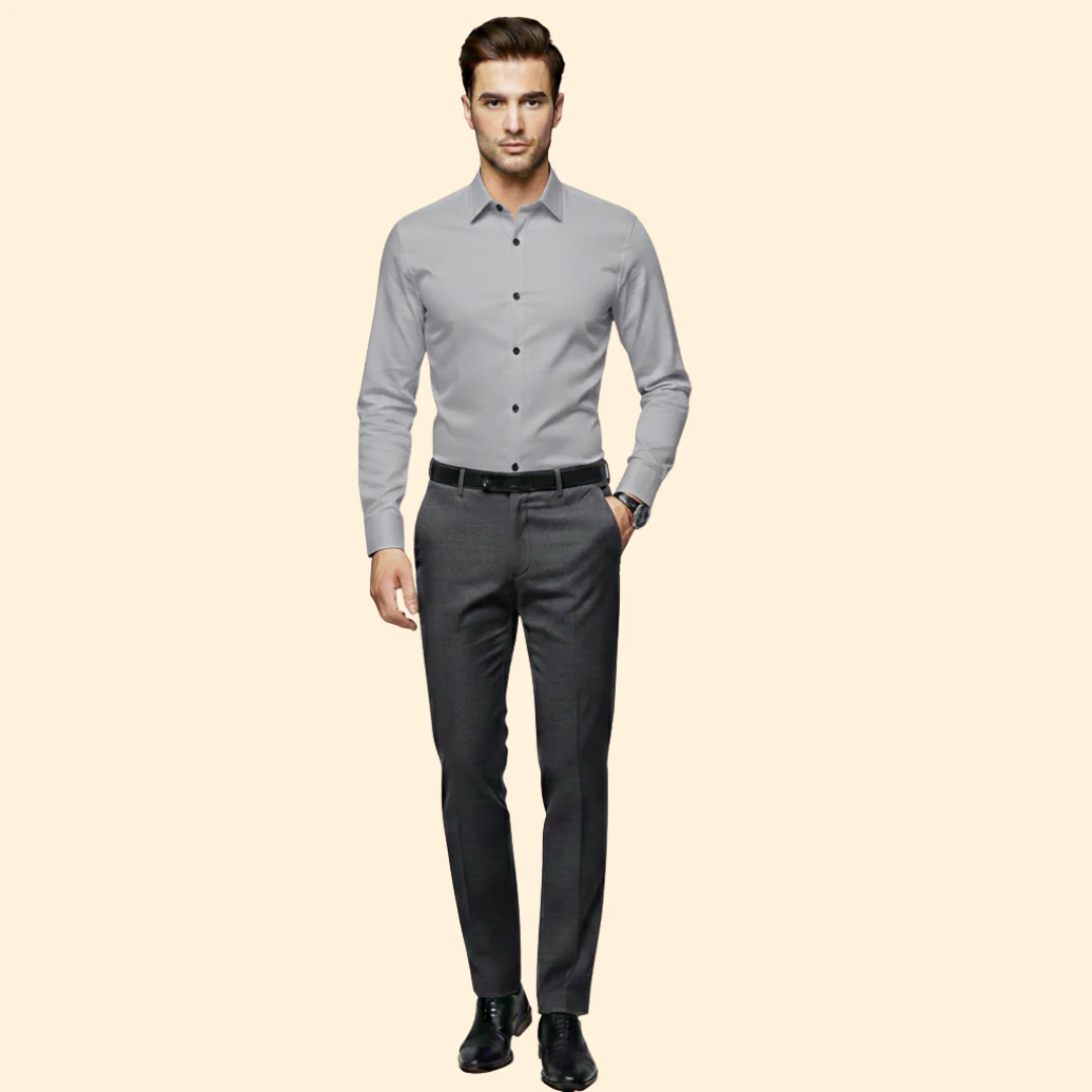 Tommy Men’s Button-Up Shirt with Spread Collar - Image 13