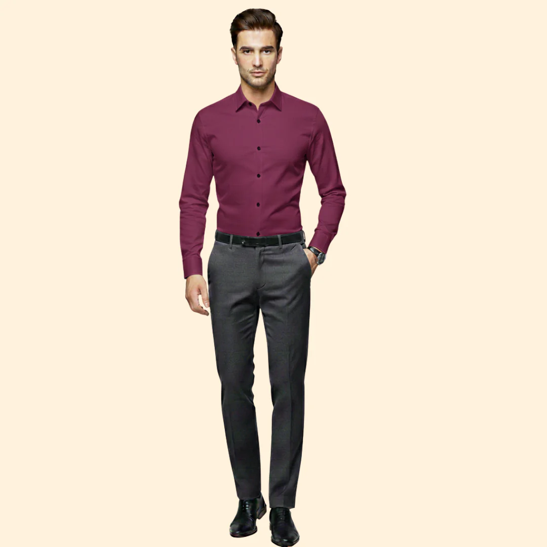 Tommy Men’s Button-Up Shirt with Spread Collar - Image 14