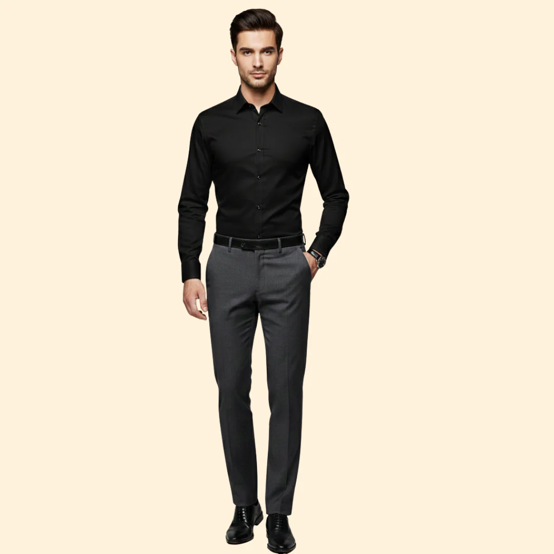 Tommy Men’s Button-Up Shirt with Spread Collar - Image 7