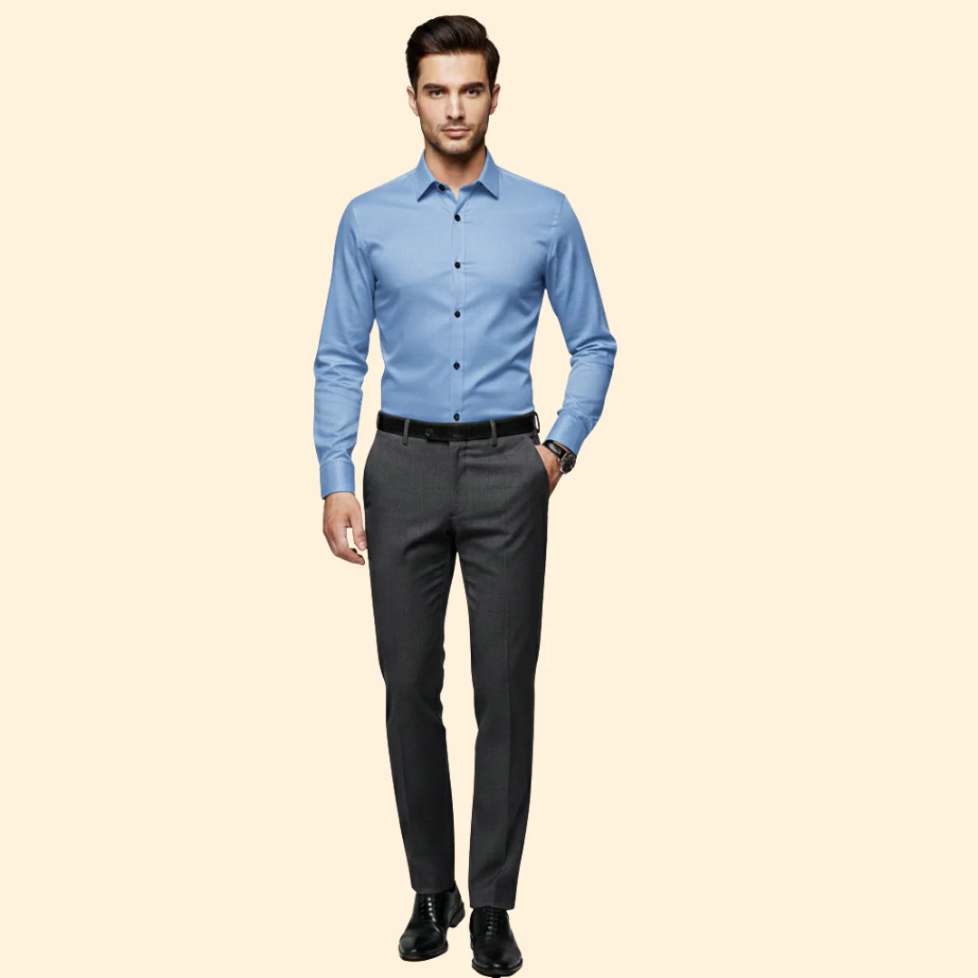 Tommy Men’s Button-Up Shirt with Spread Collar - Image 8