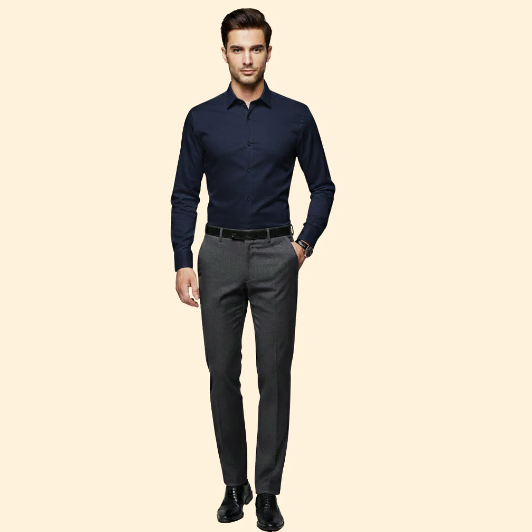 Tommy Men’s Button-Up Shirt with Spread Collar - Image 9