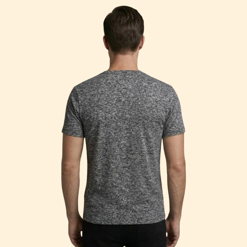 Men’s Buttoned Neck T-Shirt with Short Sleeves - Image 5