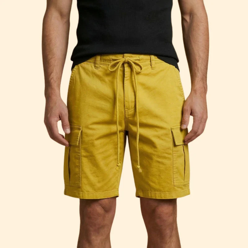 Men's Cargo Shorts with Flap Pockets and Drawstring - Image 10