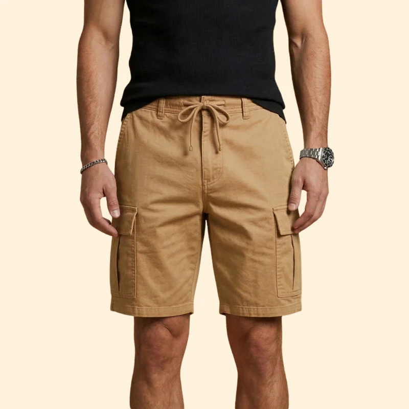 Men's Cargo Shorts with Flap Pockets and Drawstring - Image 8