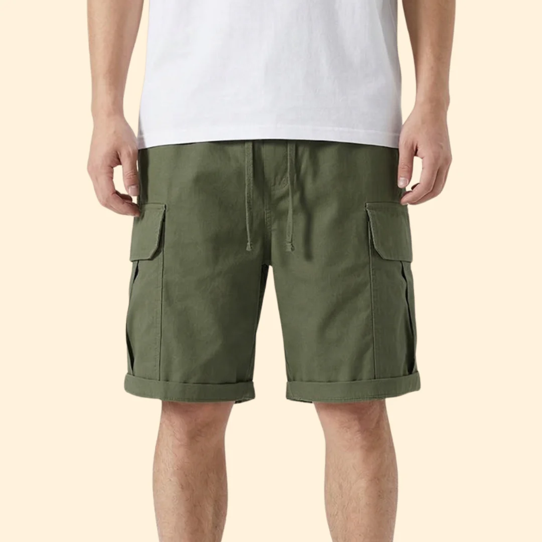 Men’s Cargo Shorts with Pockets and Drawstring - Image 3