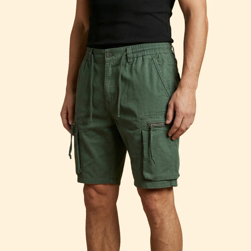Men’s Cargo Shorts with Zipper Pockets and Drawstring Waist - Image 4