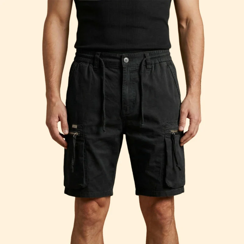 Men’s Cargo Shorts with Zipper Pockets and Drawstring Waist - Image 9
