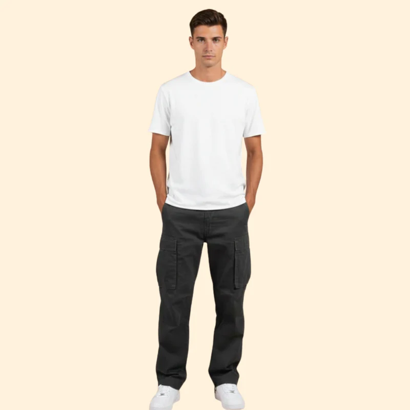 Men’s Cargo Trousers with Side Flap Pockets - Image 2