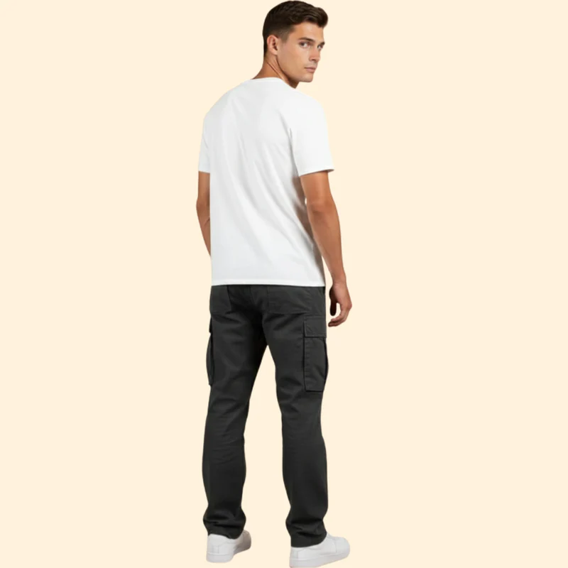 Men’s Cargo Trousers with Side Flap Pockets - Image 4
