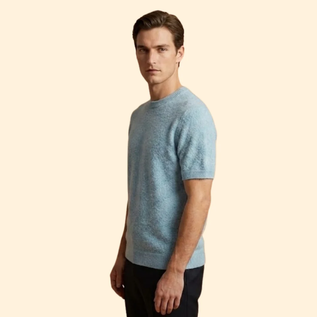 Men’s Cashmere Sweater with Tailored Silhouette - Image 3