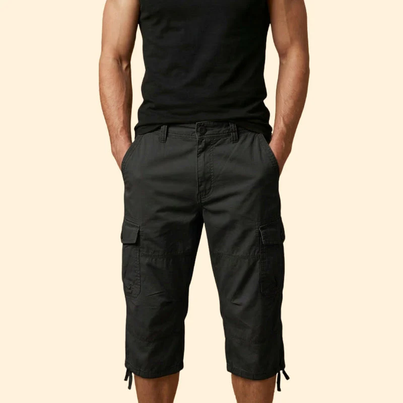 Men’s Casual 3/4 Cargo Trousers with Button and Zip Closure - Image 8