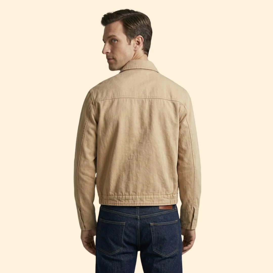 Men’s Casual Bomber Jacket with Pointed Collar Design - Image 5