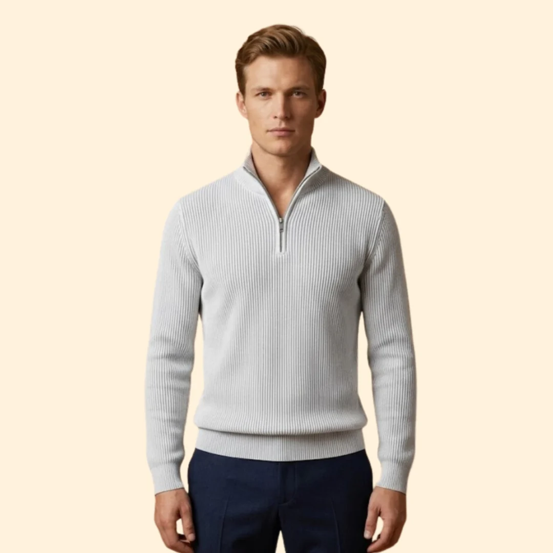 Men’s Casual Knitwear with Quarter-Zip Closure - Image 11