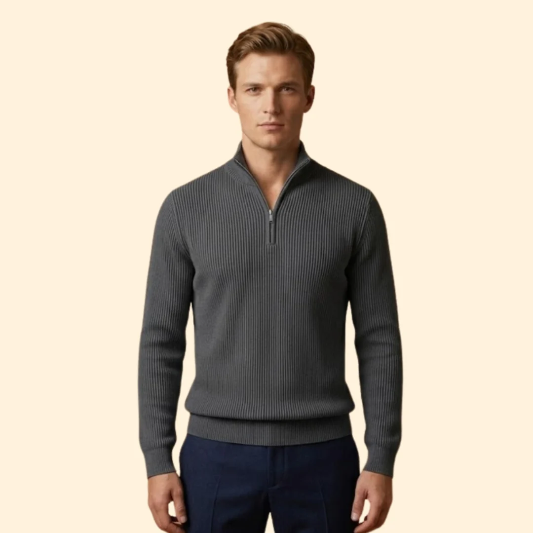 Men’s Casual Knitwear with Quarter-Zip Closure - Image 12