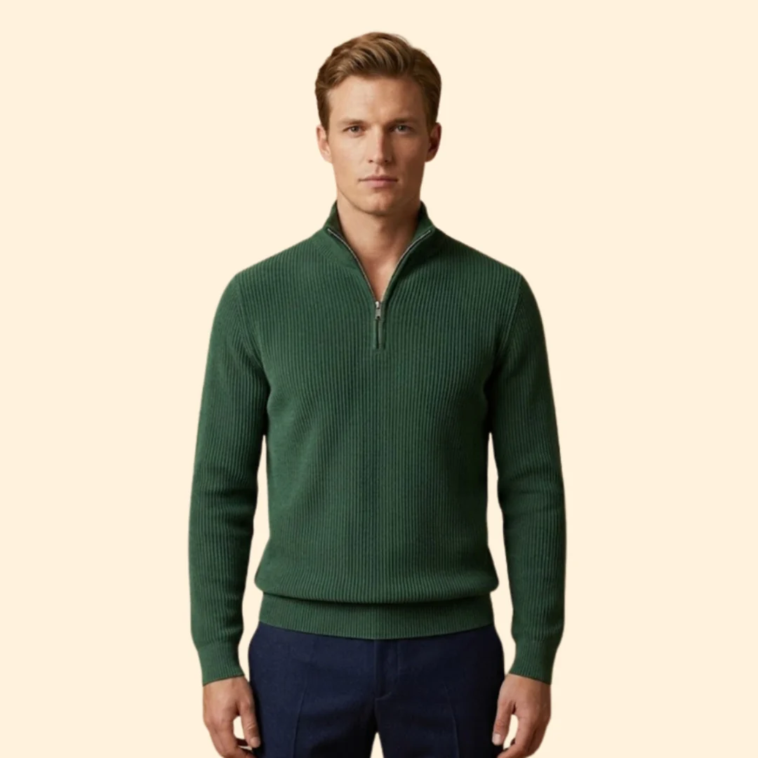 Men’s Casual Knitwear with Quarter-Zip Closure - Image 13