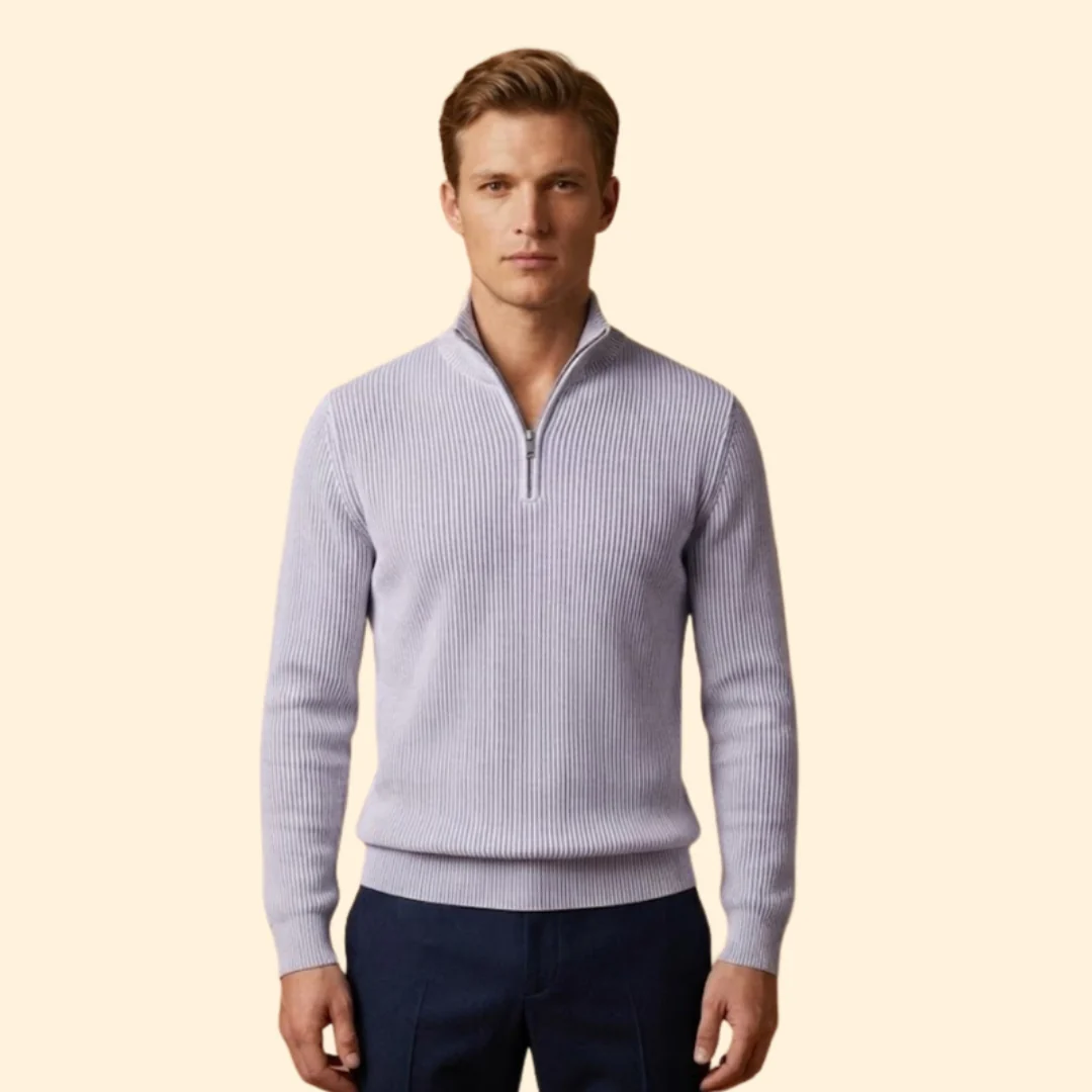 Men’s Casual Knitwear with Quarter-Zip Closure - Image 14