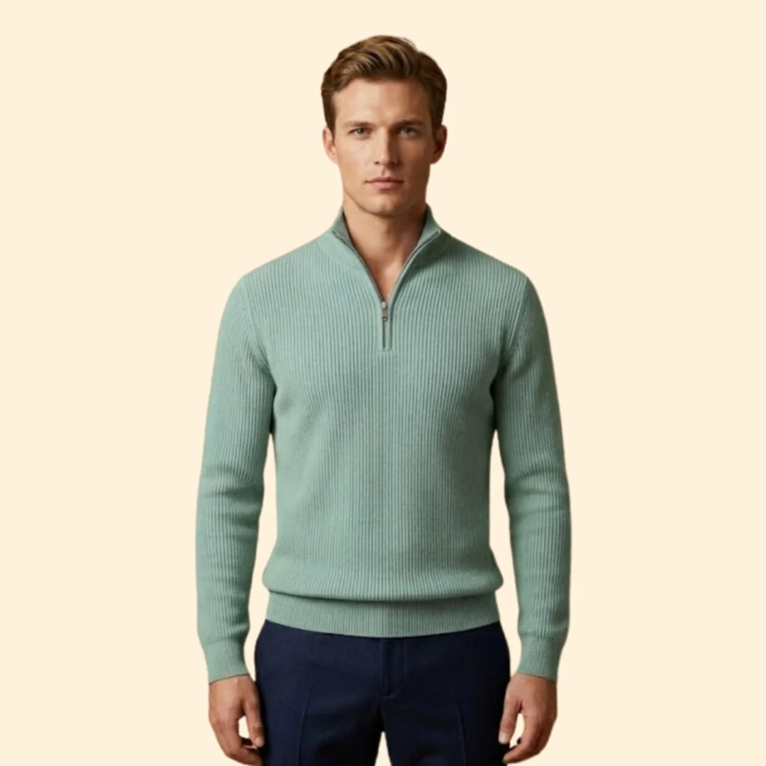 Men’s Casual Knitwear with Quarter-Zip Closure - Image 8