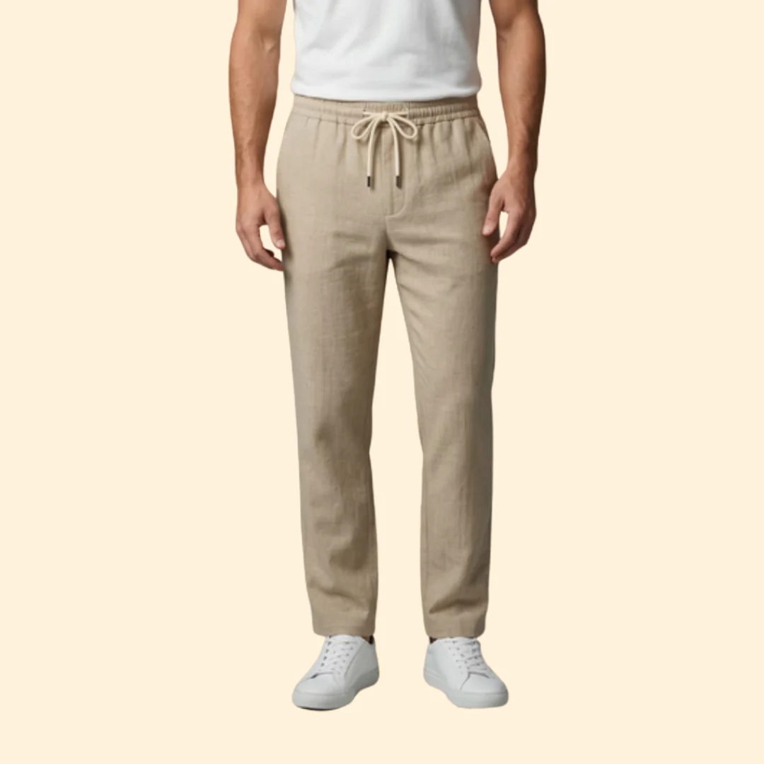 Men’s Casual Pants with Elastic Waistband - Image 3