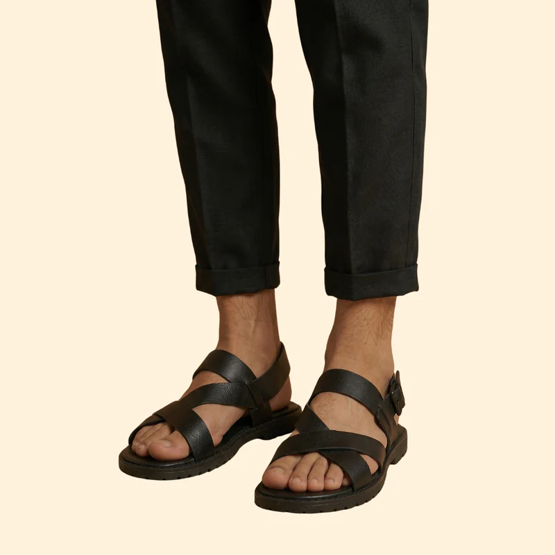 Men’s Casual Sandals with Adjustable Heel Strap - Image 3