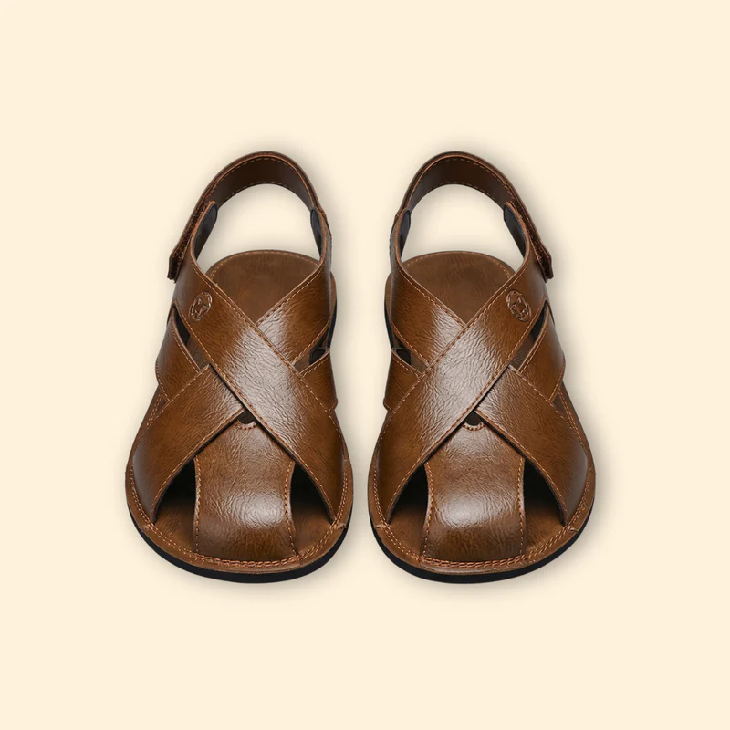 Men’s Casual Sandals with Embossed Logo Detail