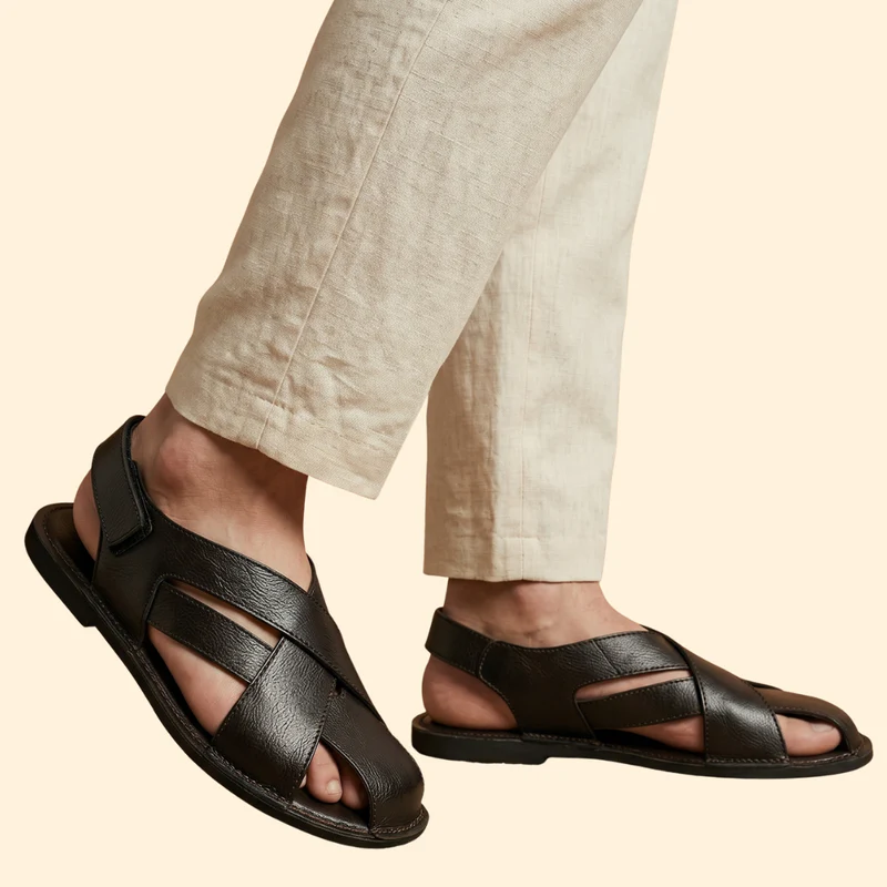 Men’s Casual Sandals with Embossed Logo Detail - Image 6