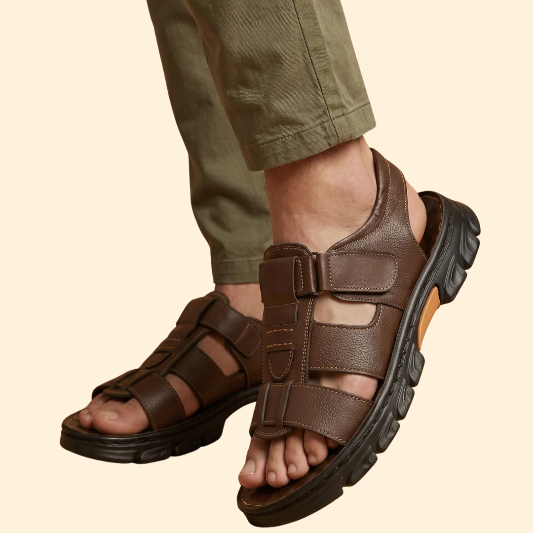 Men's Casual Sandals with Stitching - Image 3
