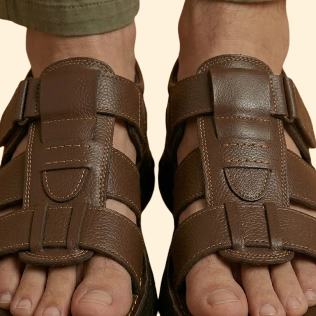 Men's Casual Sandals with Stitching - Image 4