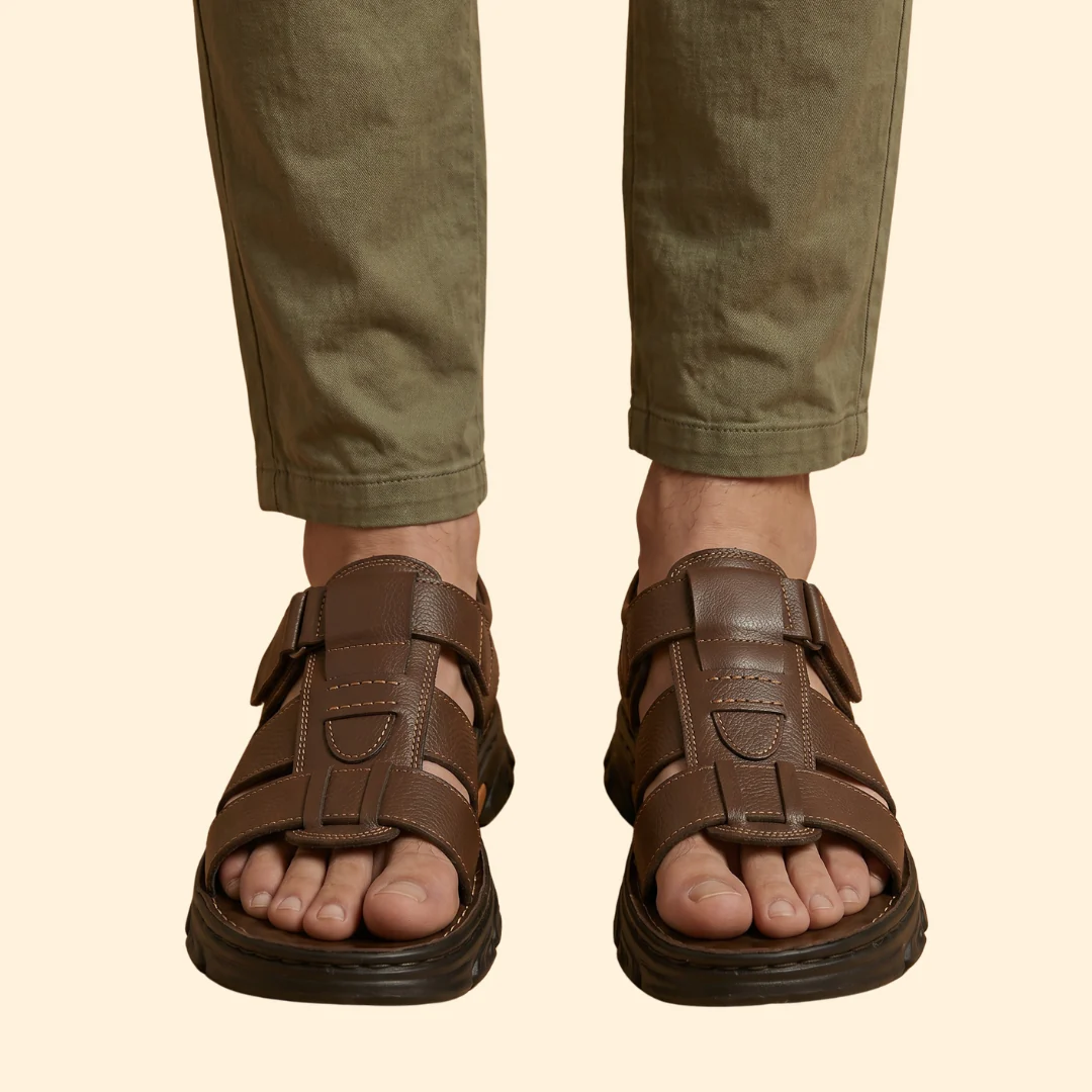 Men's Casual Sandals with Stitching - Image 5