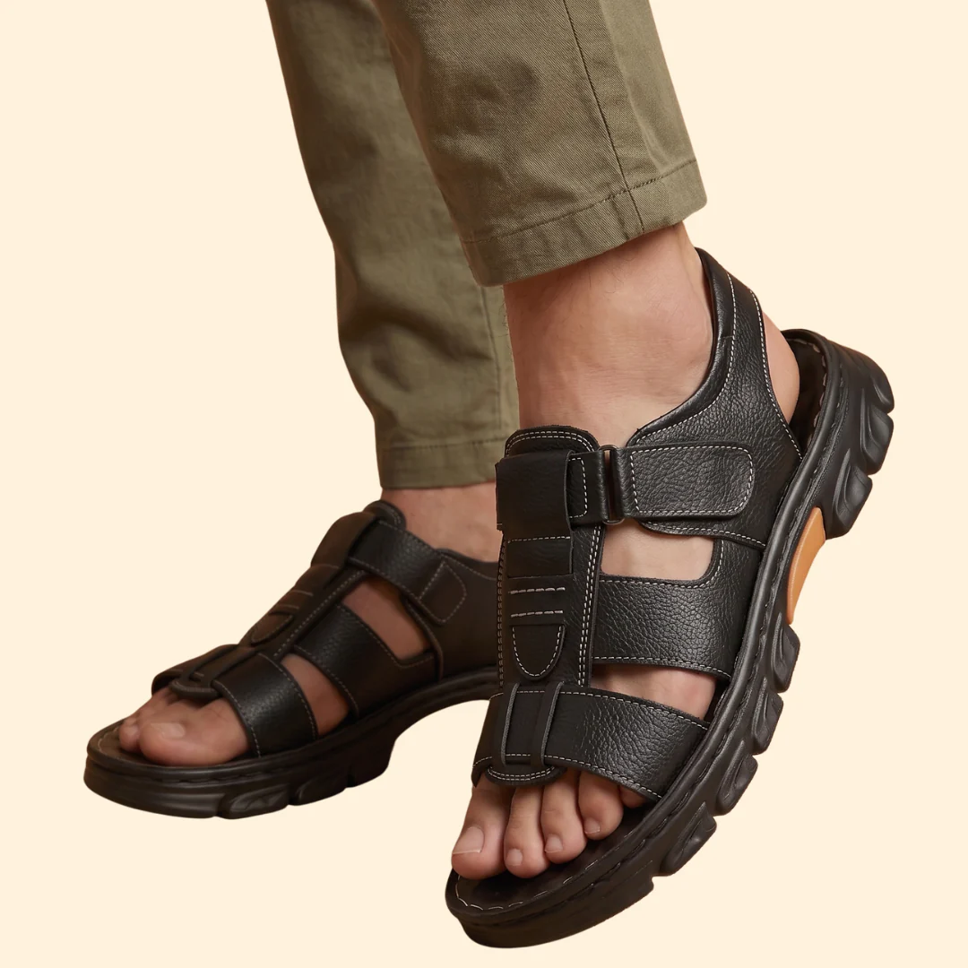 Men's Casual Sandals with Stitching - Image 6