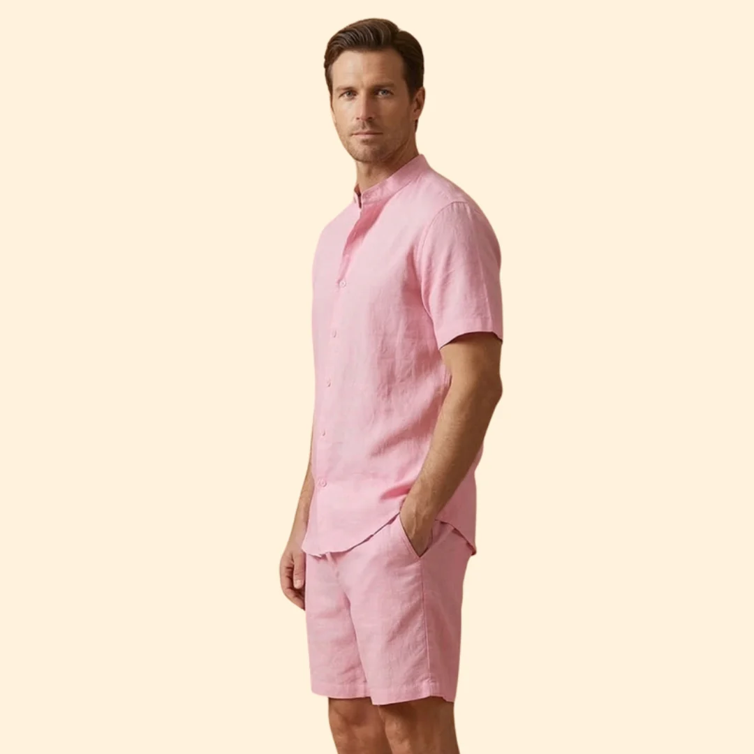 Men’s Casual Set with Button Shirt - Image 3