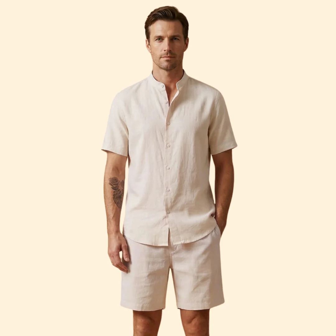 Men’s Casual Set with Button Shirt - Image 7