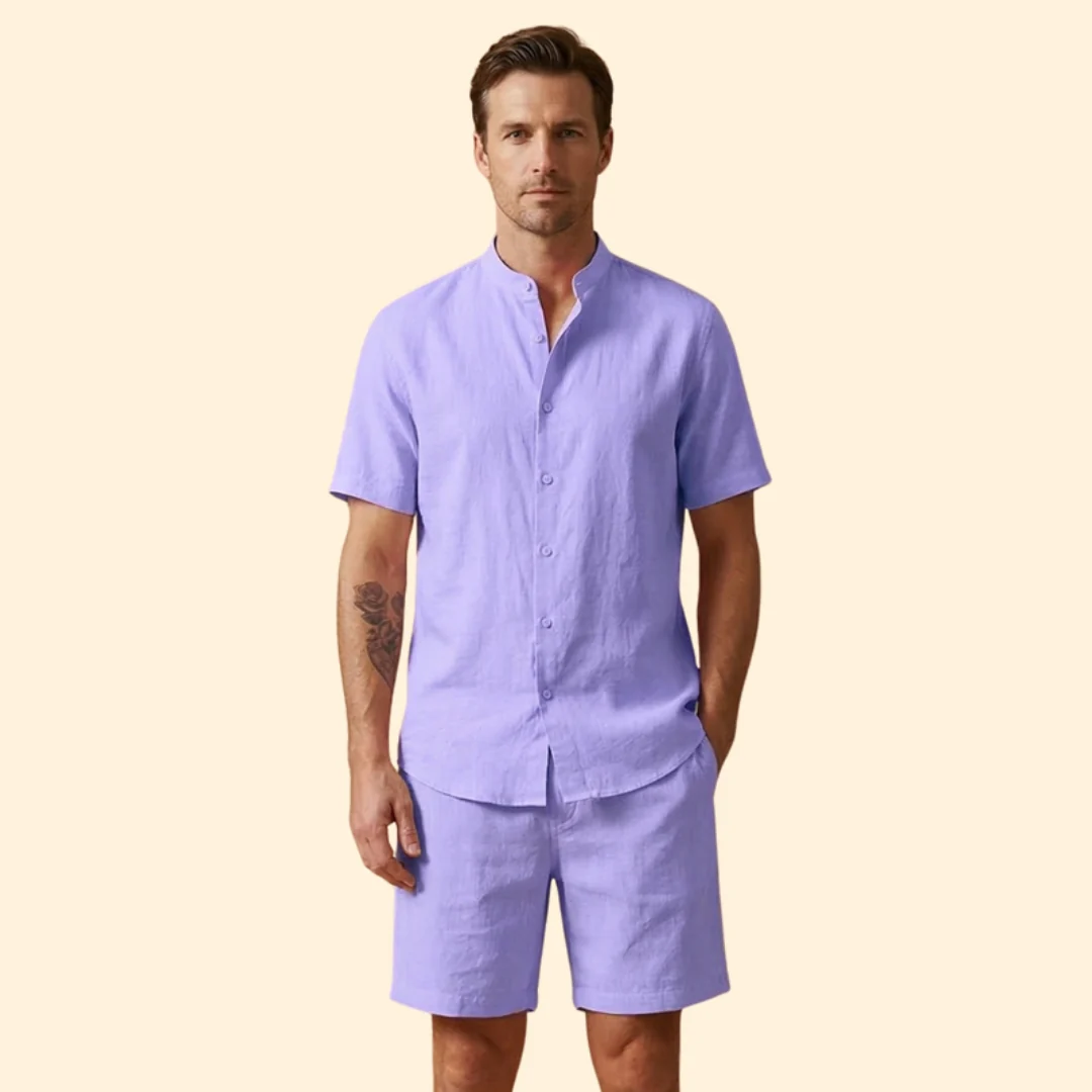 Men’s Casual Set with Button Shirt - Image 8