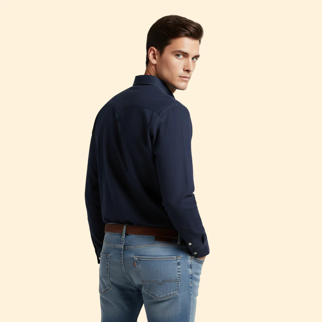 Tommy Men’s Casual Shirt with Button Front - Image 5