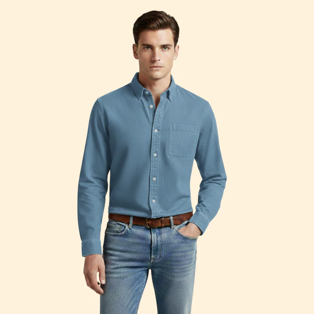 Tommy Men’s Casual Shirt with Button Front - Image 8