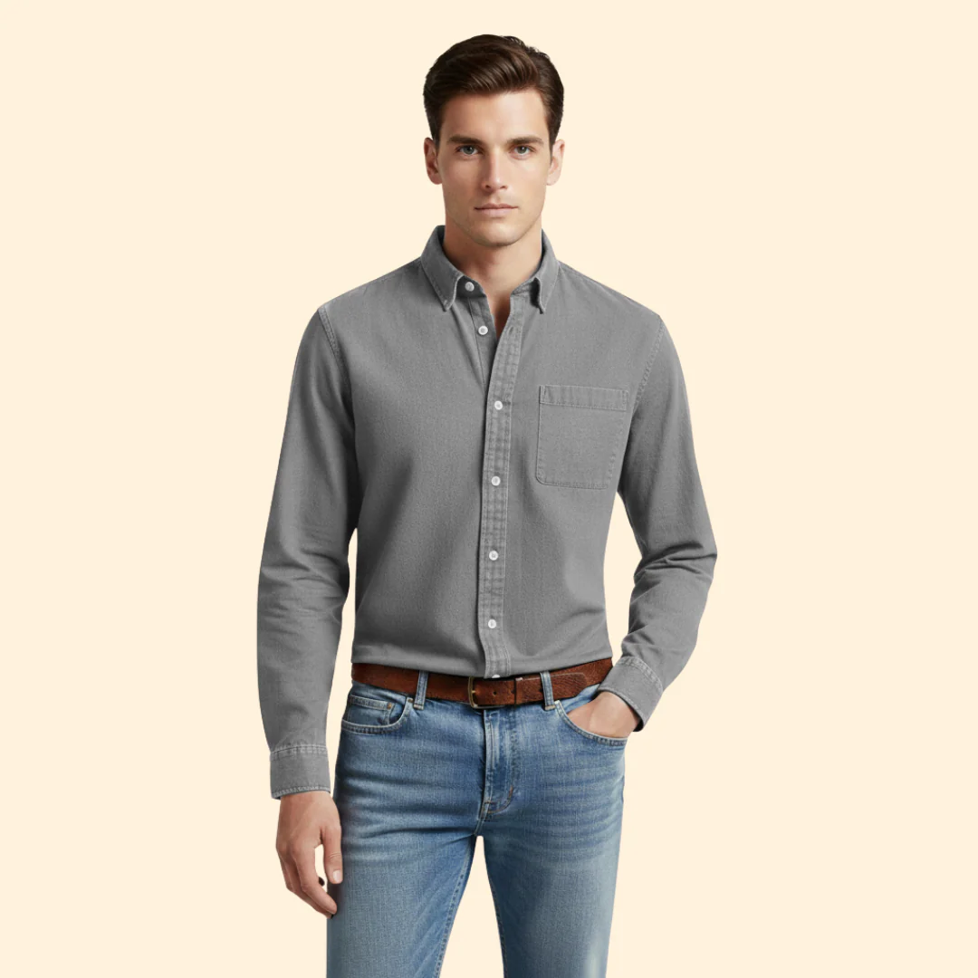 Tommy Men’s Casual Shirt with Button Front - Image 9