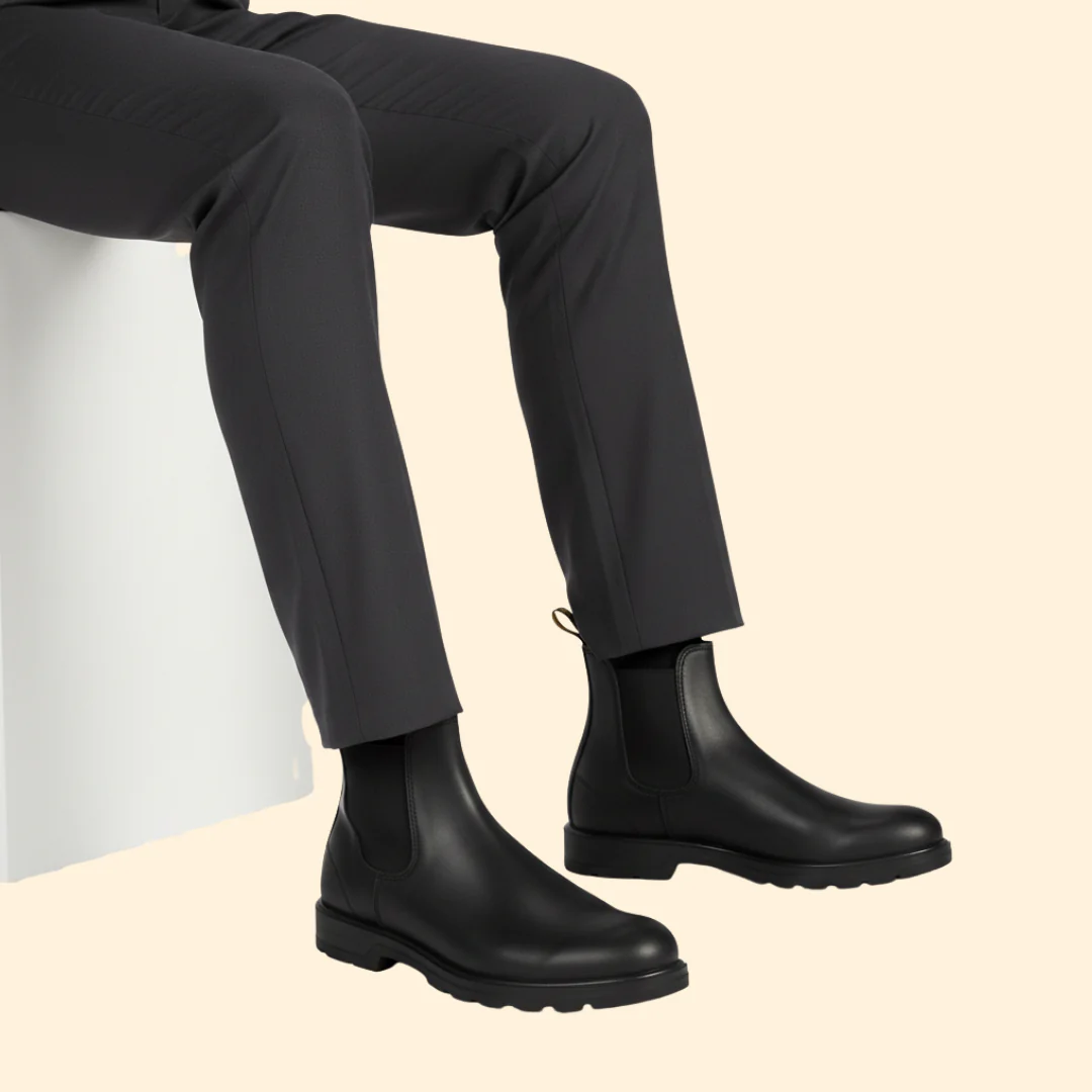 Men’s Chelsea Boots with Elastic Side Panels - Image 3