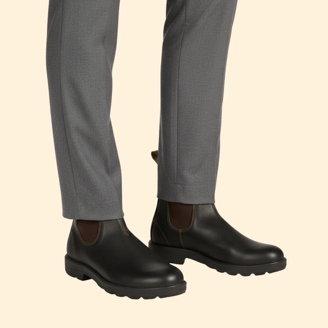Men’s Chelsea Boots with Elastic Side Panels - Image 6